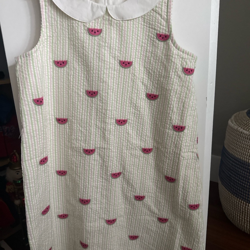 Adorable Pink and White Watermelon Print Dress